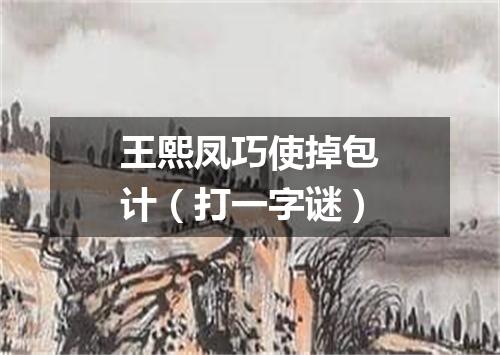 王熙凤巧使掉包计（打一字谜）