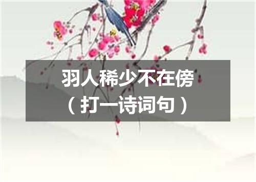 羽人稀少不在傍（打一诗词句）