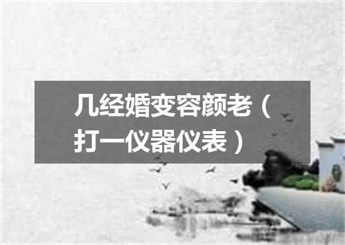 几经婚变容颜老（打一仪器仪表）