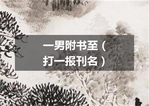 一男附书至（打一报刊名）
