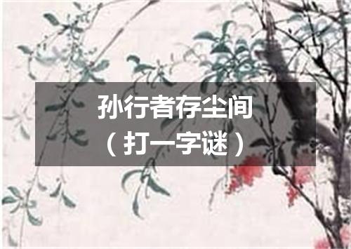 孙行者存尘间（打一字谜）
