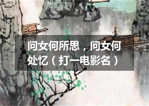 问女何所思，问女何处忆（打一电影名）