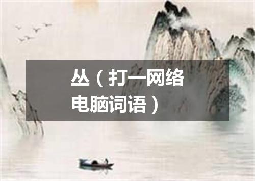 丛（打一网络电脑词语）
