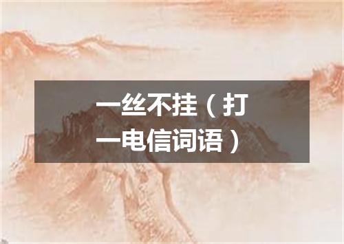 一丝不挂（打一电信词语）