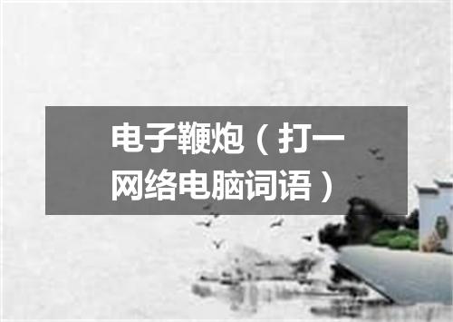 电子鞭炮（打一网络电脑词语）