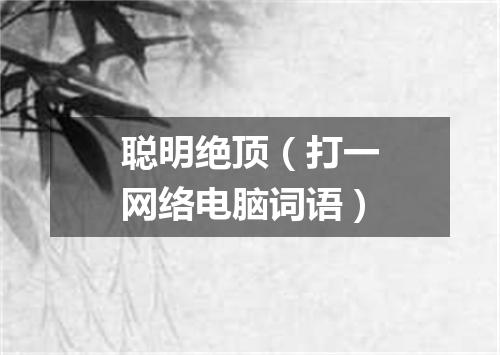 聪明绝顶（打一网络电脑词语）