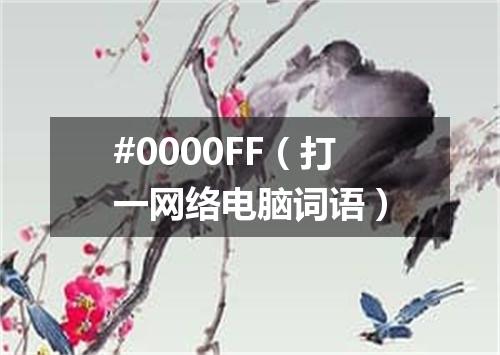 #0000FF（打一网络电脑词语）