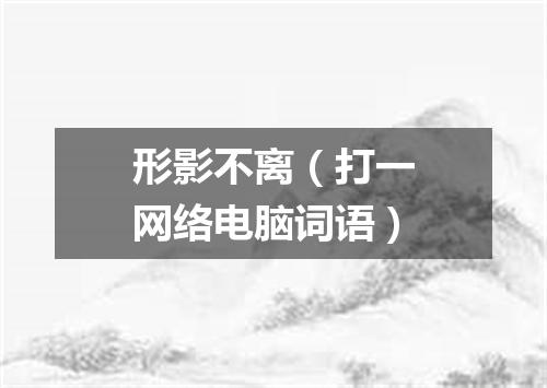 形影不离（打一网络电脑词语）