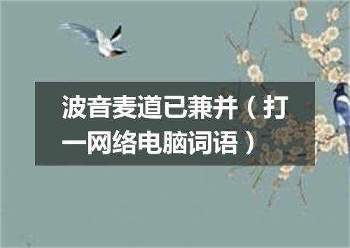 波音麦道已兼并（打一网络电脑词语）