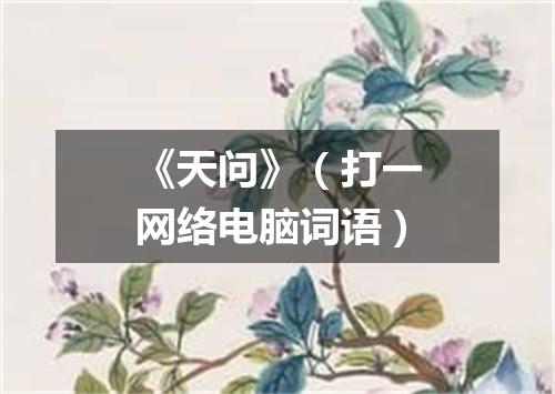 《天问》（打一网络电脑词语）