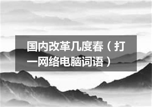 国内改革几度春（打一网络电脑词语）