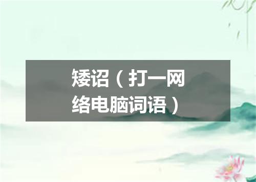 矮诏（打一网络电脑词语）