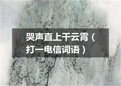 哭声直上干云霄（打一电信词语）