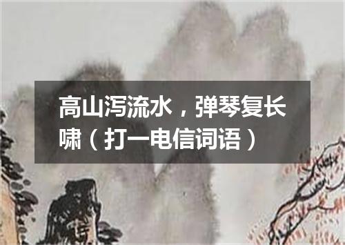 高山泻流水，弹琴复长啸（打一电信词语）