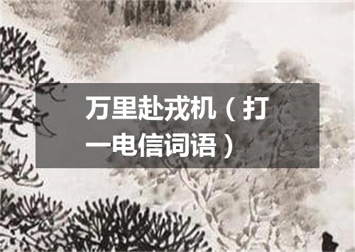 万里赴戎机（打一电信词语）