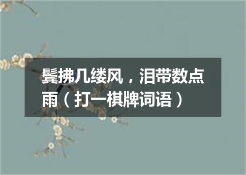 鬓拂几缕风，泪带数点雨（打一棋牌词语）