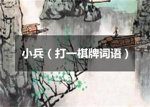 小兵（打一棋牌词语）
