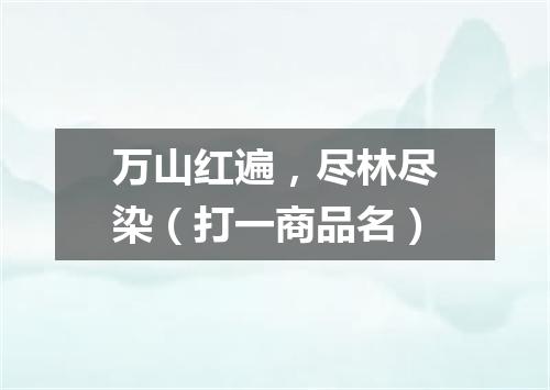 万山红遍，尽林尽染（打一商品名）