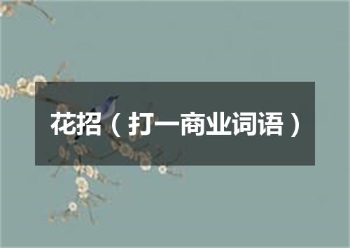 花招（打一商业词语）
