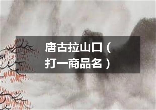 唐古拉山口（打一商品名）