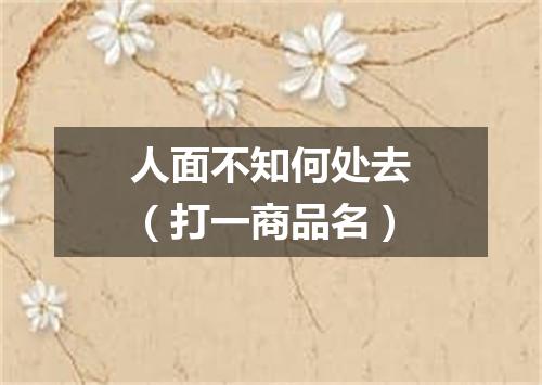 人面不知何处去（打一商品名）
