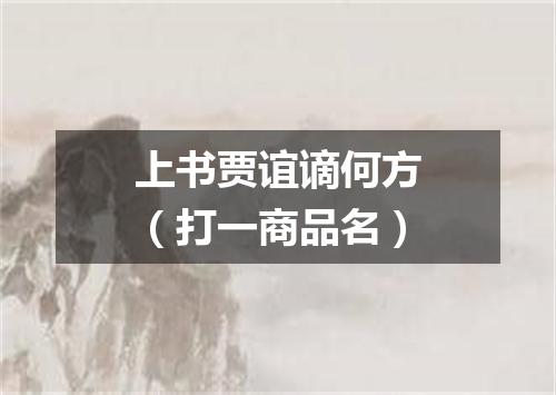 上书贾谊谪何方（打一商品名）