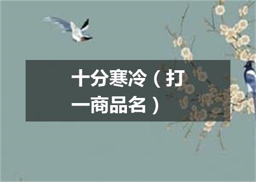 十分寒冷（打一商品名）
