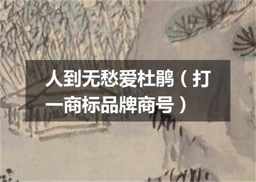 人到无愁爱杜鹃（打一商标品牌商号）