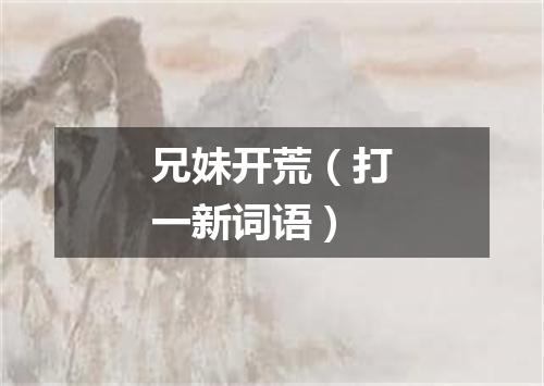 兄妹开荒（打一新词语）