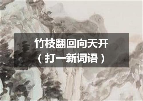 竹枝翻回向天开（打一新词语）
