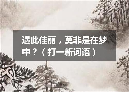 遇此佳丽，莫非是在梦中？（打一新词语）