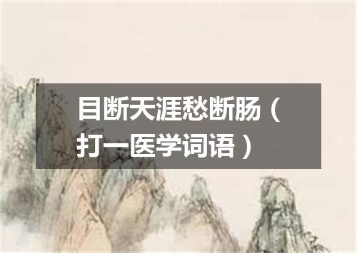 目断天涯愁断肠（打一医学词语）