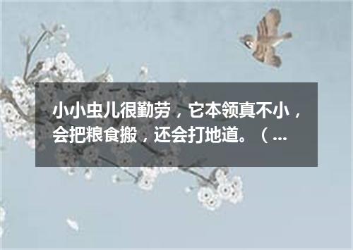 小小虫儿很勤劳，它本领真不小，会把粮食搬，还会打地道。（打一动物）