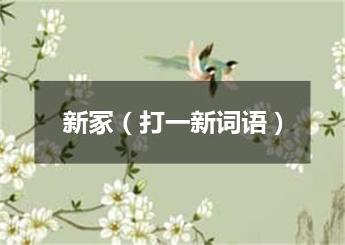 新冢（打一新词语）