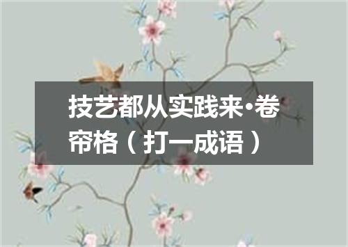 技艺都从实践来·卷帘格（打一成语）