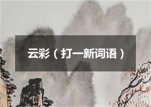 云彩（打一新词语）