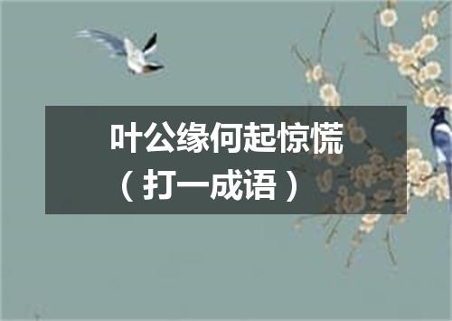叶公缘何起惊慌（打一成语）