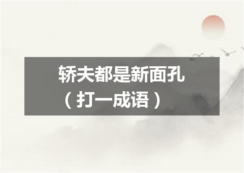轿夫都是新面孔（打一成语）