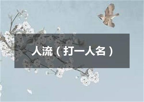 人流（打一人名）