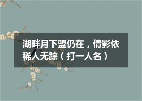 湖畔月下盟仍在，倩影依稀人无踪（打一人名）