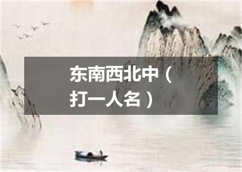 东南西北中（打一人名）