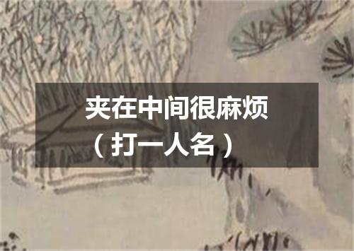 夹在中间很麻烦（打一人名）