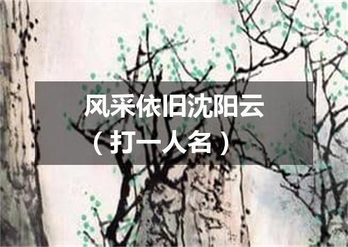 风采依旧沈阳云（打一人名）