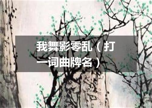 我舞影零乱（打一词曲牌名）