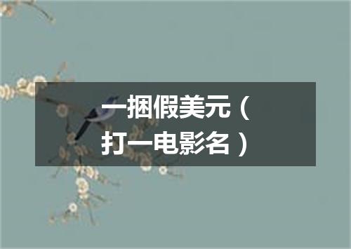 一捆假美元（打一电影名）