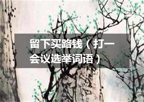 留下买路钱（打一会议选举词语）