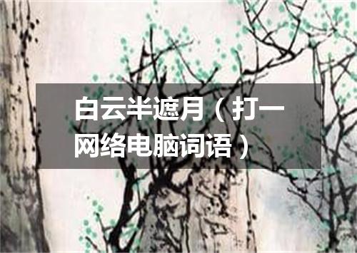 白云半遮月（打一网络电脑词语）
