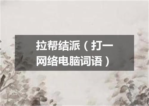 拉帮结派（打一网络电脑词语）