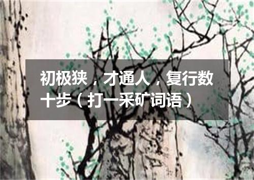 初极狭，才通人，复行数十步（打一采矿词语）