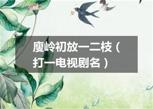 廋岭初放一二枝（打一电视剧名）